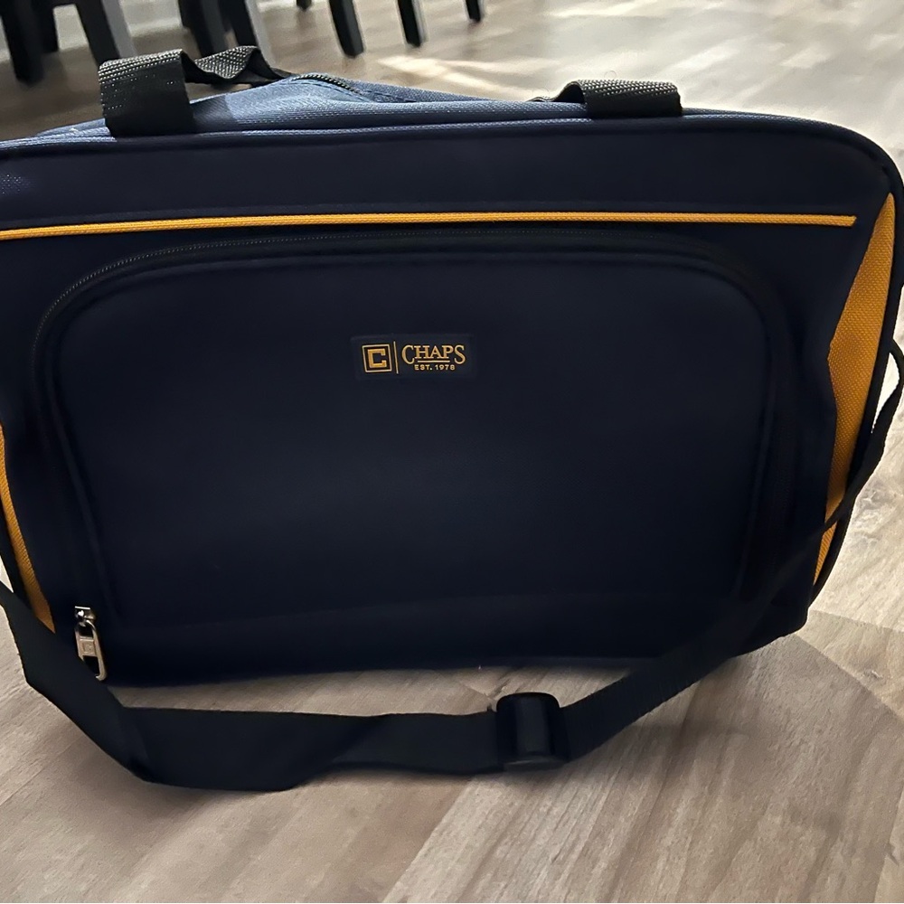 Chaps Navy and Yellow Travel Bag